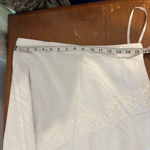 Saint Tropez West size 10 100% Linen Flowy Boho Neutral Maxi Skirt - Picture 8 of 9